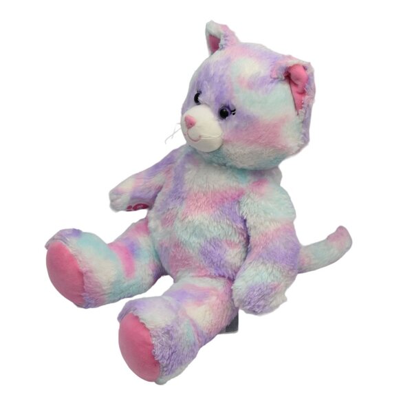 Build A Bear Kitty Cat Plush Pastel Swirl Tie Dye 16 inch BAB - Picture 2 of 7